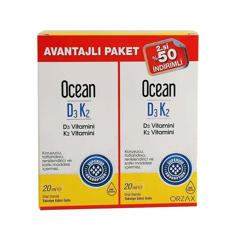 Ocean D3K2 Damla 20 ml - İkili Kofre