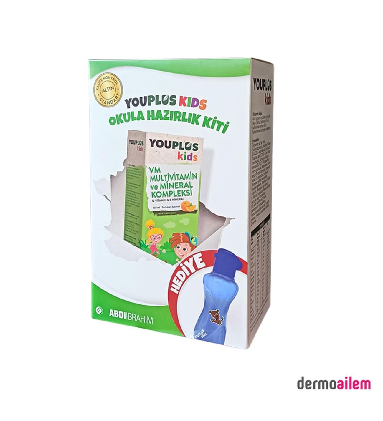 Youplus Kids Vm Multivitamin ve Mineral Kompleksi 150 ml + Suluk Hediyeli