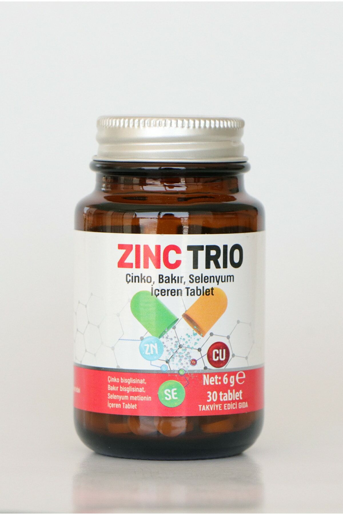 Zinc Trio Çinko Bakır ve Selenyum İçeren 30 Tablet - 10 Adet