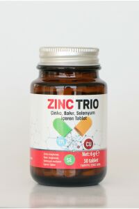 Zinc Trio Çinko Bakır ve Selenyum İçeren 30 Tablet - 10 Adet