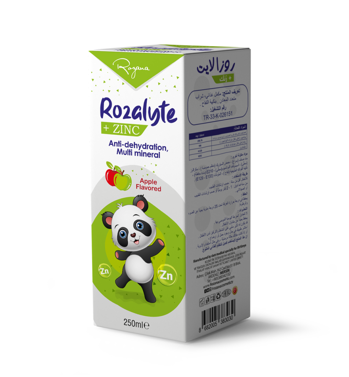 Rozana Rozalyte Zinc Anti Dehydration Multi Mineral Şurup 250 ml