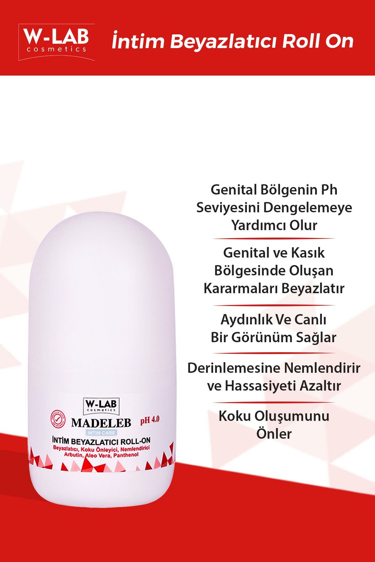 W-Lab Kozmetik İntim Beyazlatıcı Roll-On 50 ml
