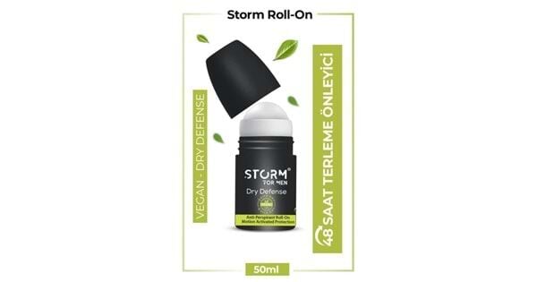 Lady Storm Erkek Roll On Vegan Terleme Karşıtı Dry Defense 50 ml