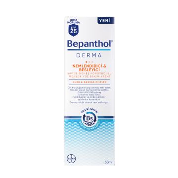 SKT:04/2023 Bepanthol Derma Nemlendirici Besleyici Spf 25 Yüz Bakım Kremi 50ml