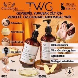 TWG Zencefil Özlü Vücut Masaj Yağı 500 ml