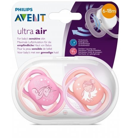 Avent Ultra Air Emzik Desenli İkili 6-18 Ay Kız