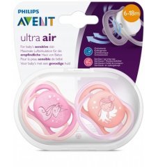 Avent Ultra Air Emzik Desenli İkili 6-18 Ay Kız