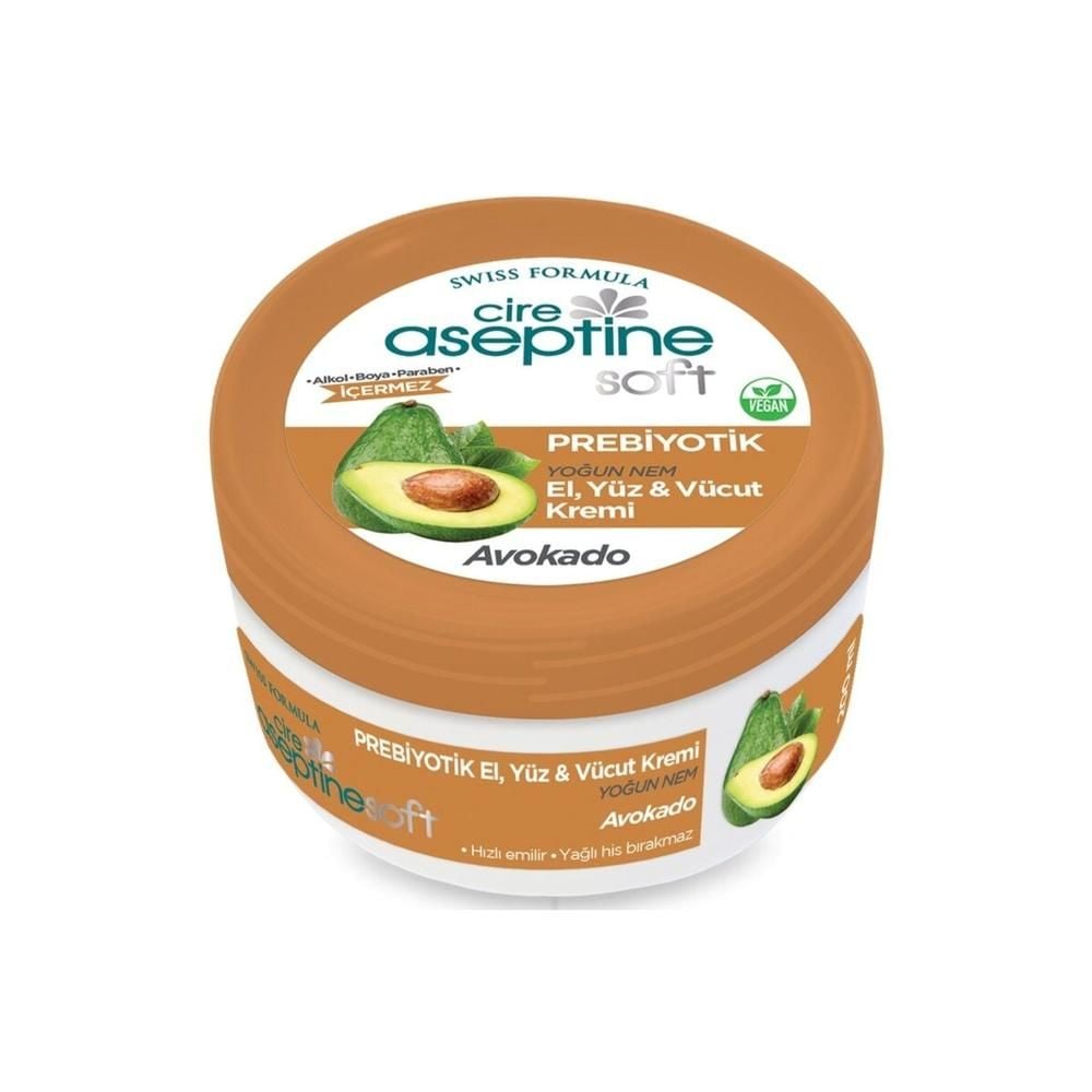 Cire Aseptine Soft Avokada Özlü Prebiyotik Krem 200 ml