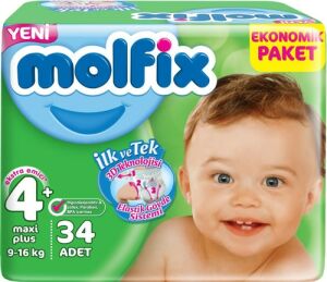 Molfix Bebek Bezi Maxi Plus 4+ 9-16 kg 34'lü