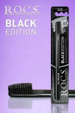 Rocs Black Edition Beyazlatıcı Diş Fırçası - Siyah Kıl