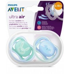 Avent Ultra Air Emzik Desenli İkili 6-18 Ay Erkek