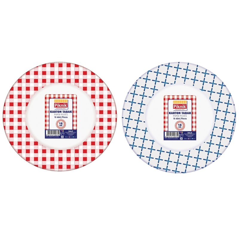 Piknik KullanAt Karton Tabak 21 Cm 50'Li  1980P
