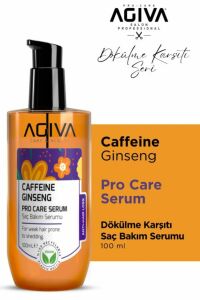 Agiva Caffeine Ginseng Pro Care Dökülmeye Meyilli Cansız Saçlar İçin Saç Bakım Serumu 100 ml