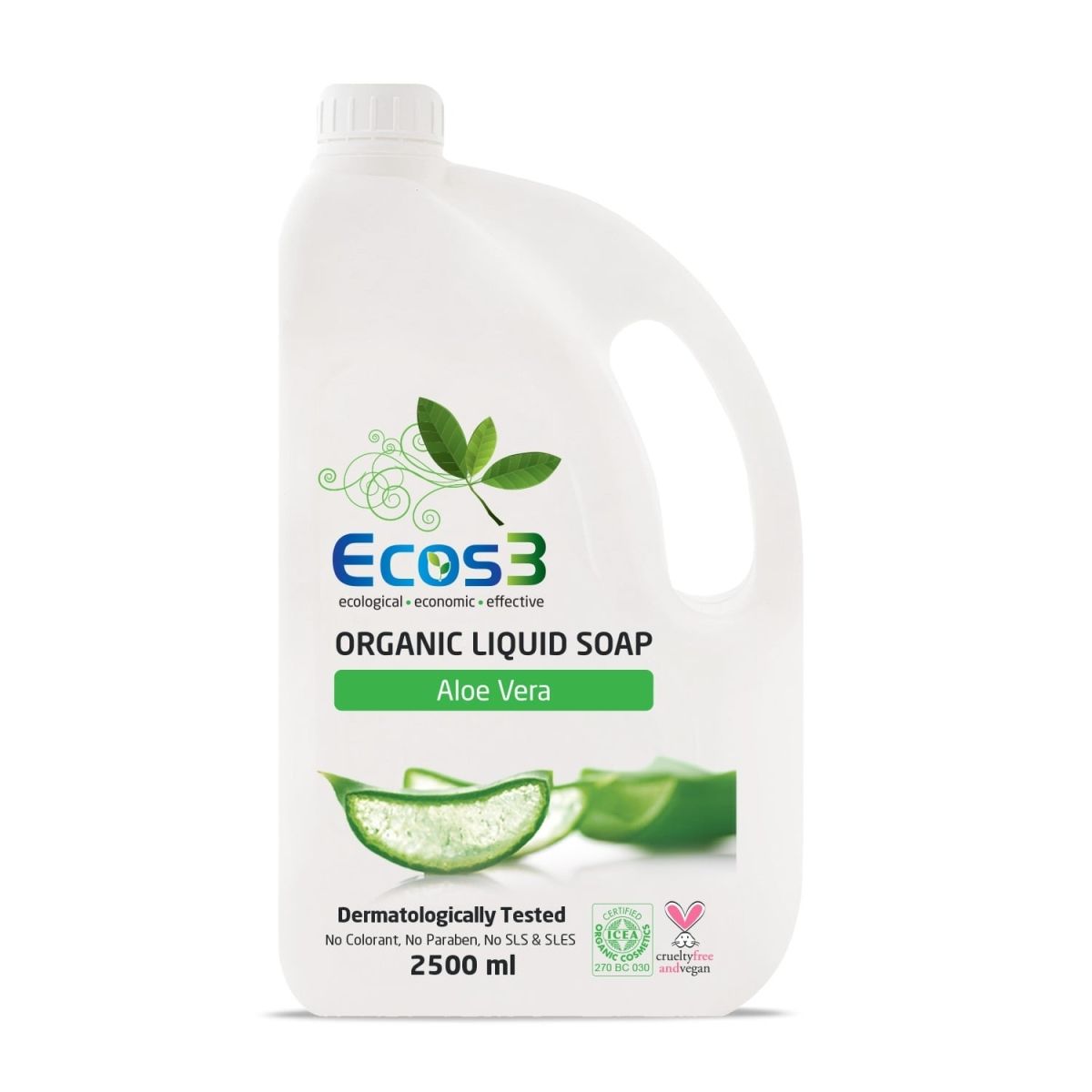 Ecos3 Organik Sıvı Sabun Aloe Vera 2,5 lt 6 Adet