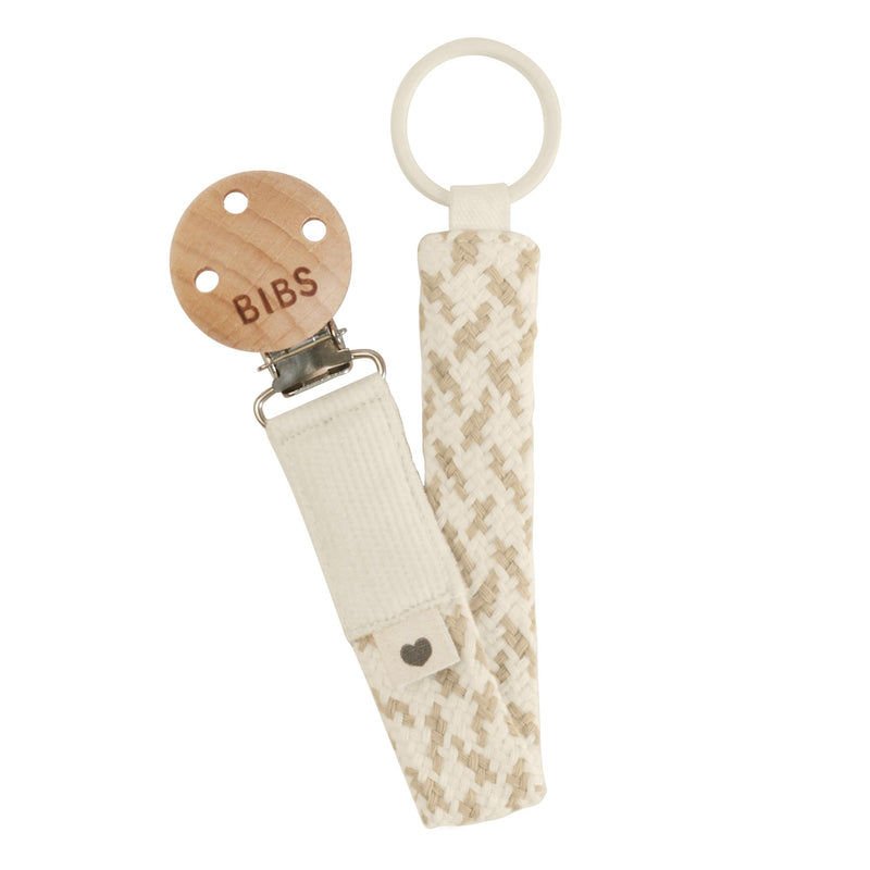 Bibs Paci Braid Emzik Askısı- Ivory / Vanilla