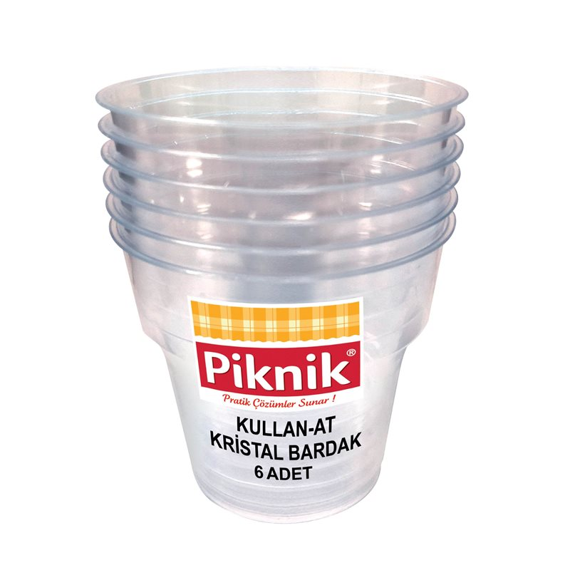 Piknik KullanAt Kristal Bardak 50'Li Şeffaf 1961P