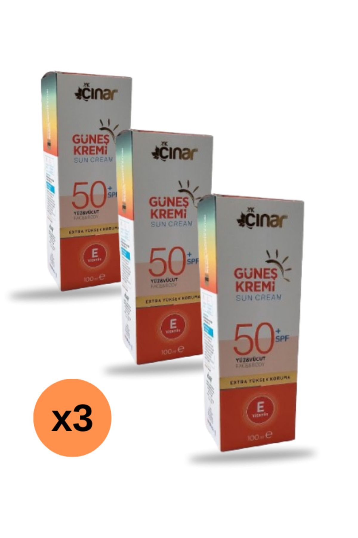 Çınar SPF50+ Güneş Kremi Yüz & Vücut 100 ml
