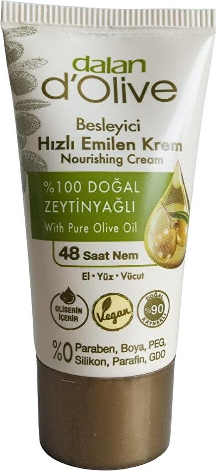 Dalan Dolive Krem Mini Zeytinyağlı Hızlı Emilen Tüp 20 ml