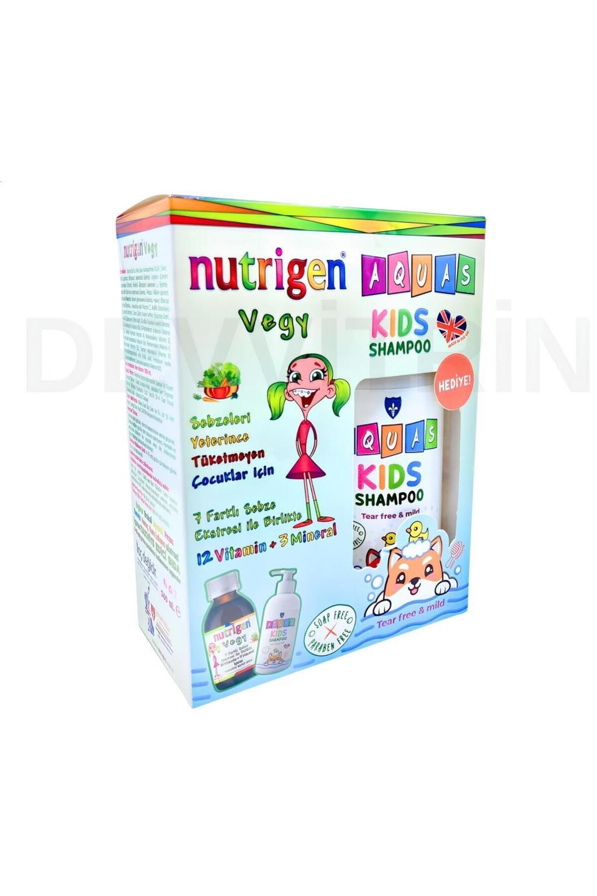 Nutrigen Vegy Şurup 200 ml + Aquas Kids Şampuan 250 ml Hediyeli