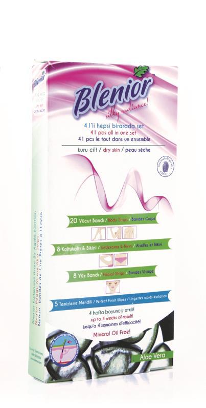 Blenior Sir Ağda Bandı Kuru Cilt Aloeveralı 41'li Set