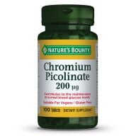 NATURES BOUNTY CHROMIUM PICOLINATE 200 MCG 100 TAB.