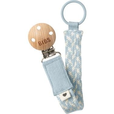 Bibs Paci Braid Emzik Askısı - Baby Blue/Ivory