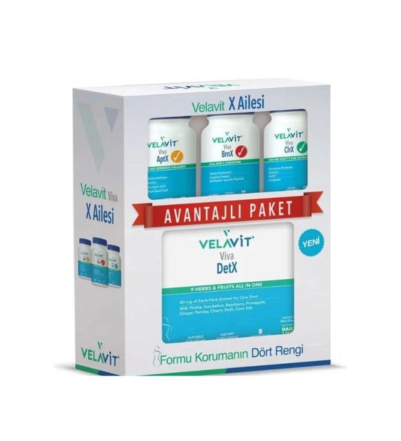 Velavit Viva Aptx + Brnx + Clrx + Detx Diyet Paketi 180 Tablet - 5 Shots