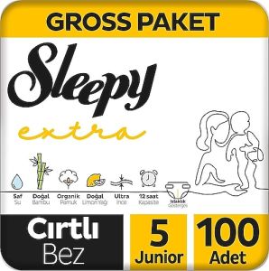 Sleepy Extra Günlük Aktivite 5 Numara Junior Bebek Bezi 100'lü