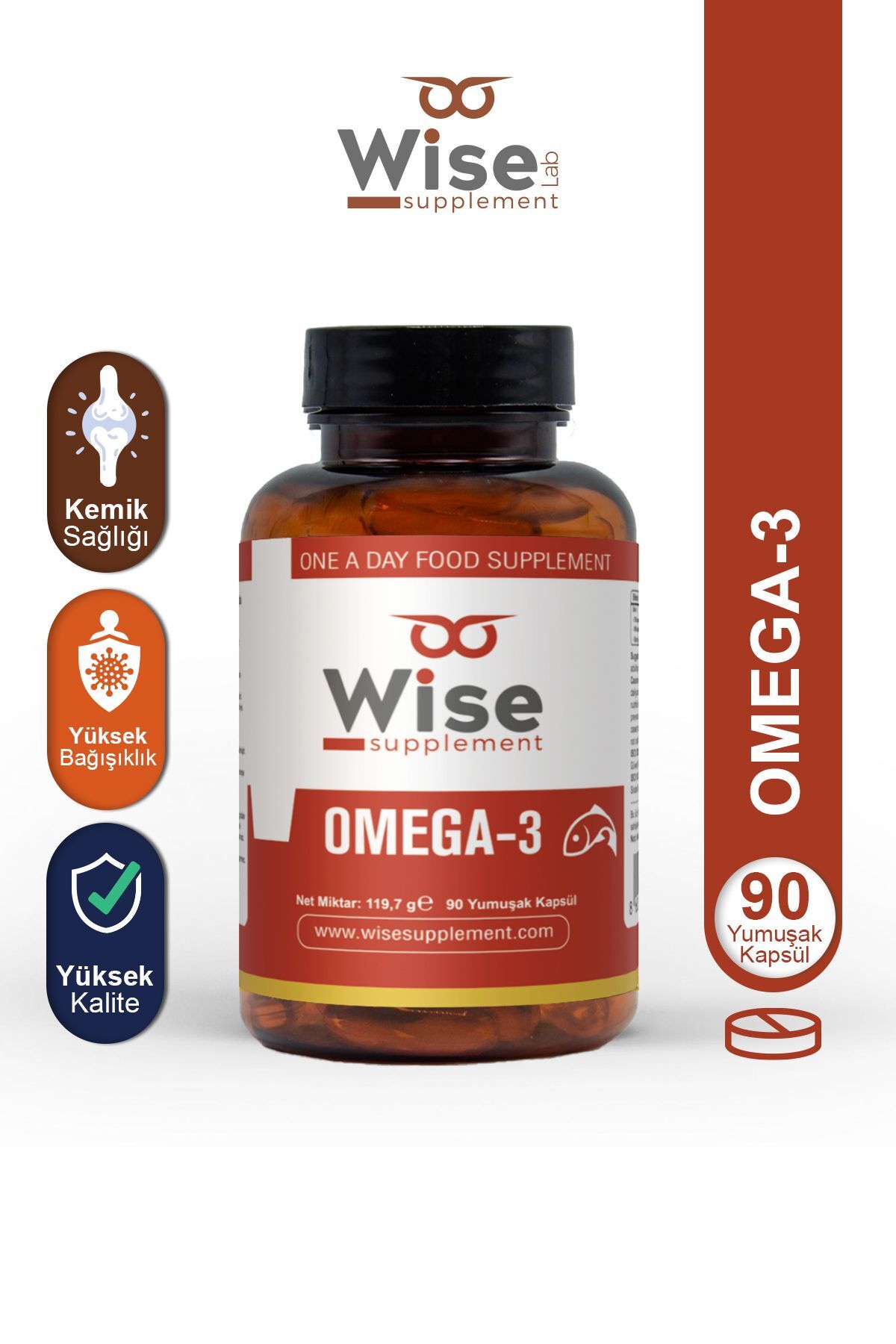 Wiselab Omega-3 1000Mg 90 Yumuşak Kapsül