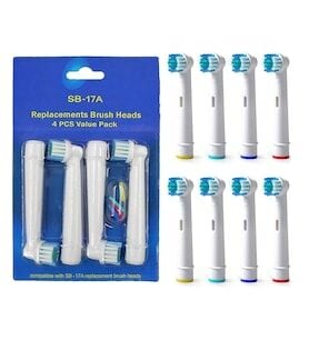 Braun Pilli Diş Fırçası Yedek Başlığı SB-17A 4'lü