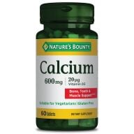 NATURES BOUNTY CALCIUM 600 MG VITAMIN D3 60 TAB