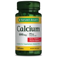 NATURES BOUNTY CALCIUM 600 MG VITAMIN D3 60 TAB