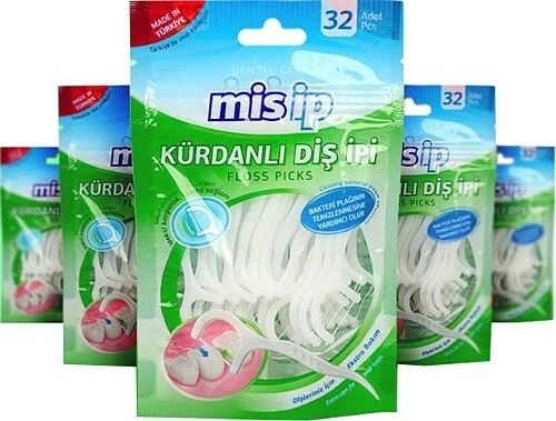 Misip Kürdanlı Diş İpi 32'li 5 Paket