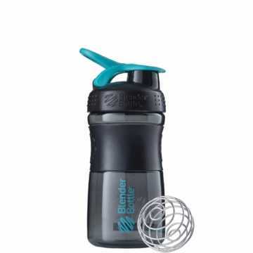 Blender Bottle SportMixer Shaker Siyah-Aqua 500ml