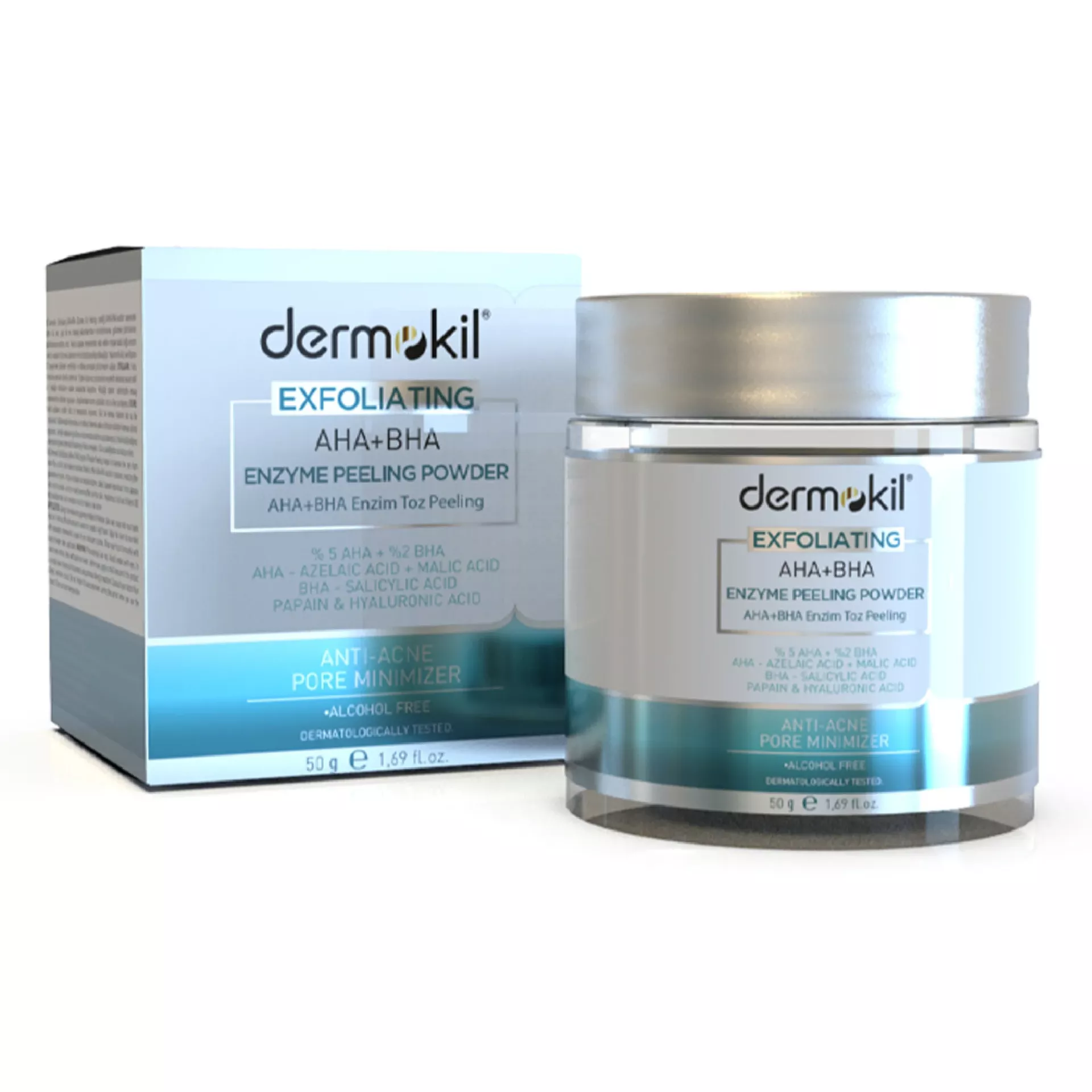 Dermokil Peeling Etkili Aha Bha Niacinamide Enzim Toz Peeling 50 gr
