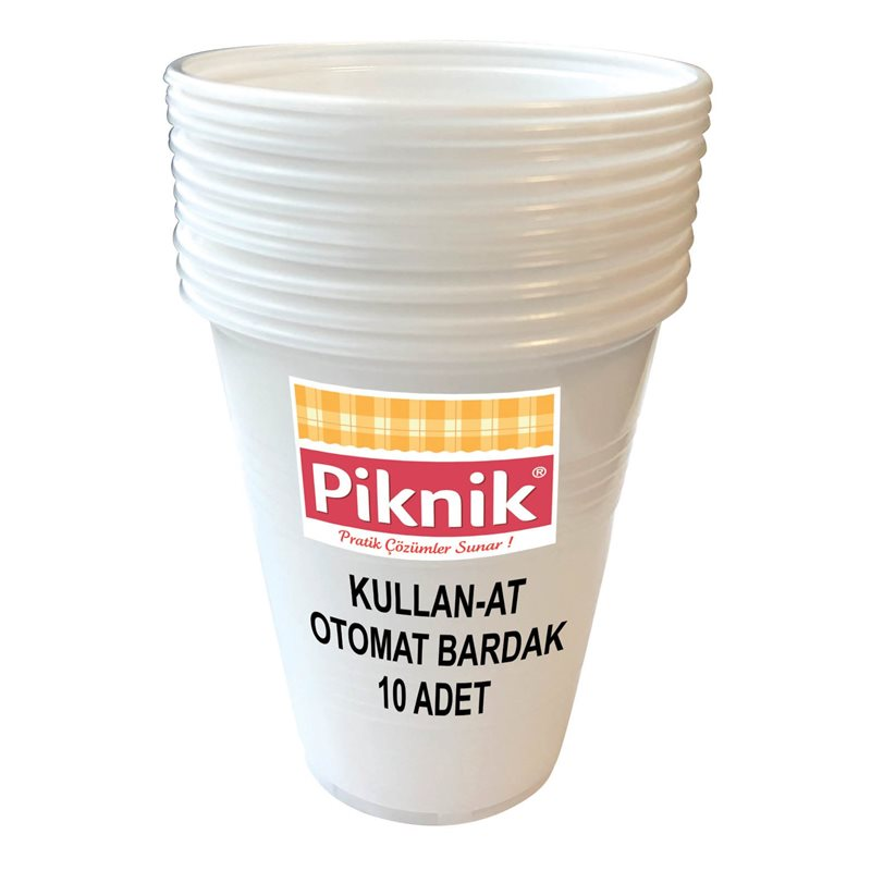 Piknik KullanAt Plastik Bardak Otomat 100'Lü Şeffaf 1989P