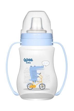 Wee Baby 754 PP Alıştırma Bardağı Antikolik Akıtmaz Kulplu 250 ml - Koyu Mavi