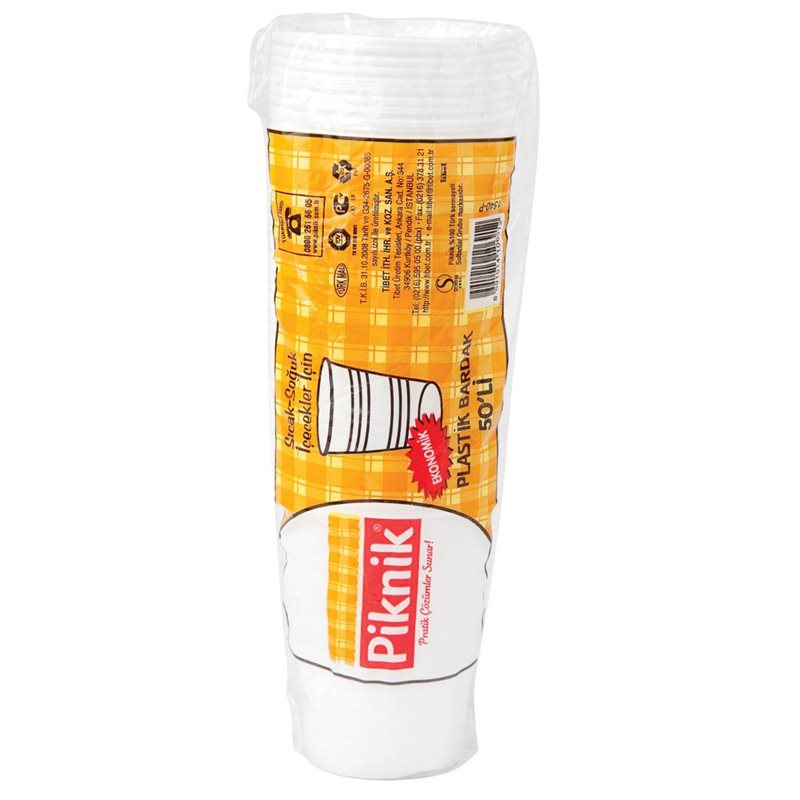 Piknik KullanAt Plastik Bardak Otomat 10'Lu Beyaz 1481P