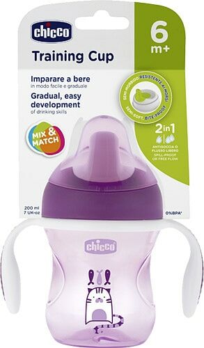 Chicco Training Cup Mix & Match Kulplu Alıştırma Bardağı 6 Ay+ Kız