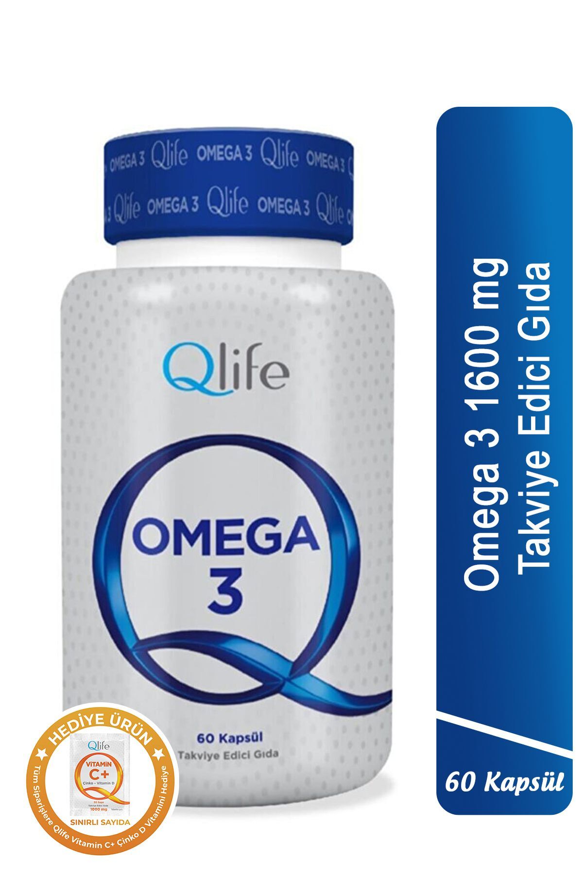 Qlife Omega 3 İçeren Kapsül 60 Kapsül - 3 Adet