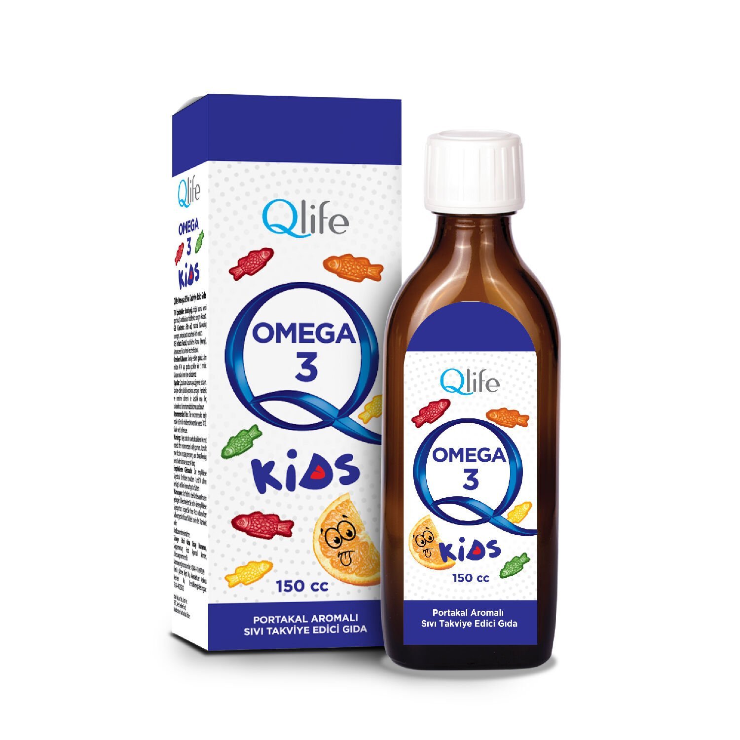 Qlife Omega 3 Kids Çocuklar İçin Şurup 150 ml- 3 Adet