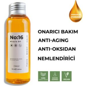 Sinoz Mucizevi Bakım Yağı Nemlendirici ve Işıltı Verici No:16 100 ml