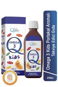 Qlife Omega 3 Kids Çocuklar İçin Şurup 150 ml- 2 Adet
