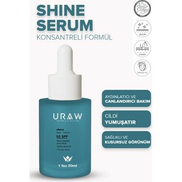 Uraw Shine Serum Aydınlatıcı ve Canlandırıcı Cilt Bakım Serumu 30 ml