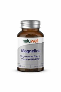 Natuwell Magneline Magnezyum Sitrat P5P Vitamin B6 30 Kapsül