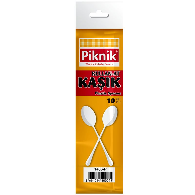 Piknik KullanAt Plastik Kaşik 100'Lü Şeffaf 1969P