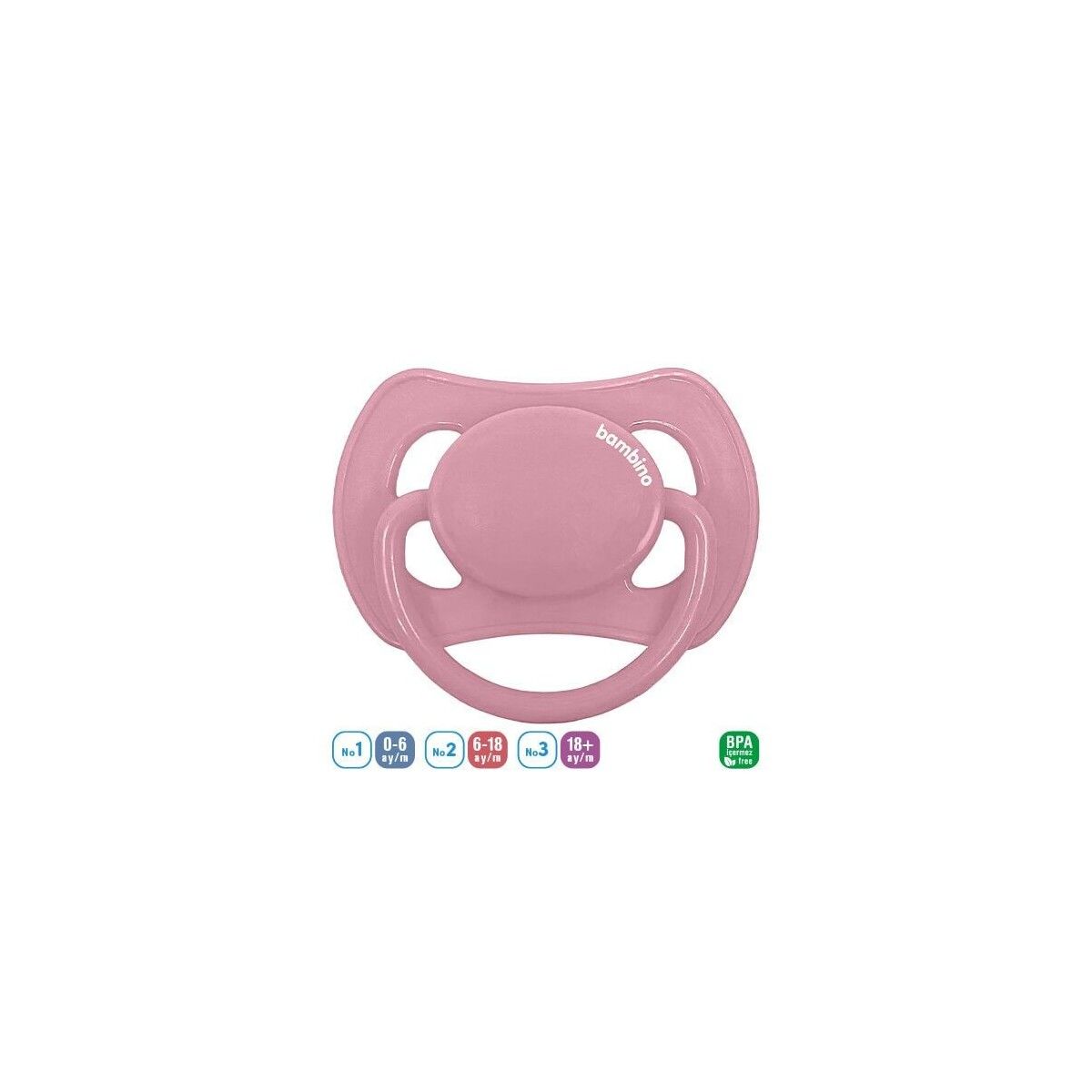 Bambino P2480 Kelebek Damaklı Emzik 18+ Ay - Pembe
