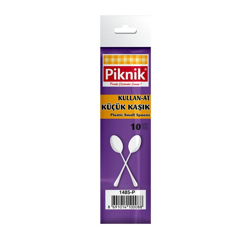 Piknik KullanAt Plastik Kaşik  10'Lu Büyük Beyaz 1486P