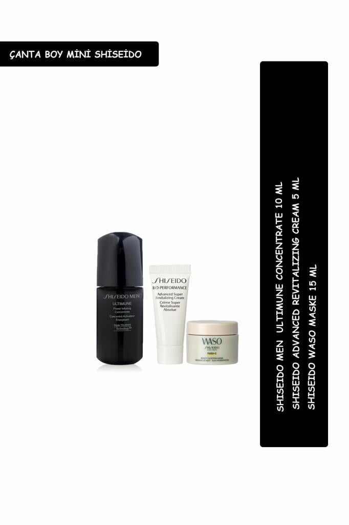 Shiseido Men Ultimune Concentrate 10 ml + Revitalizing Cream 5 ml + Waso Maske 15 ml Set