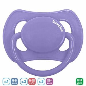 Bambino P2473 Kelebek Damaklı Emzik 6-18 Ay - Mor
